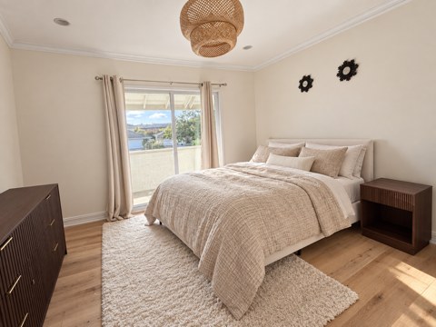 Private bedroom at women's sober living home